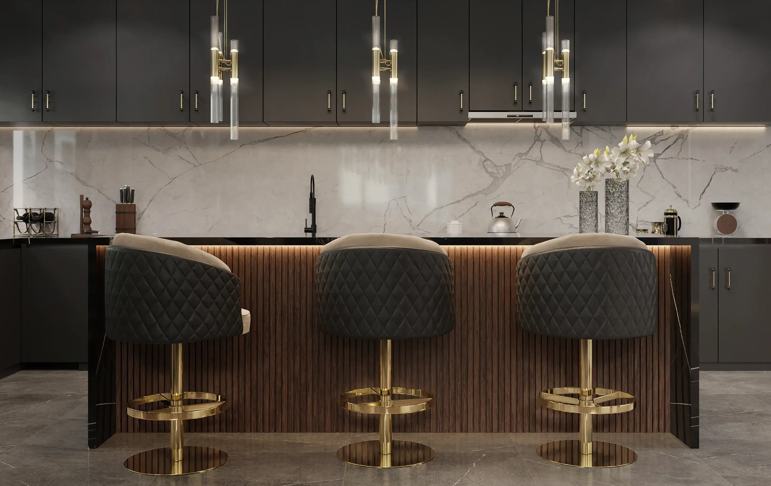 Luxe Swivel Bar Chair - 4