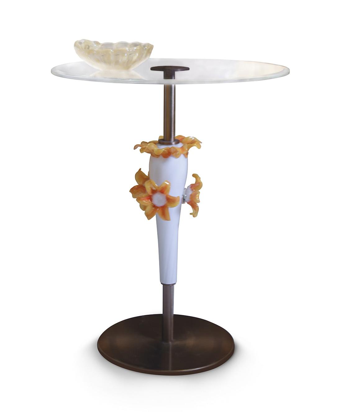 Murano Glass Top Side Table Venetian