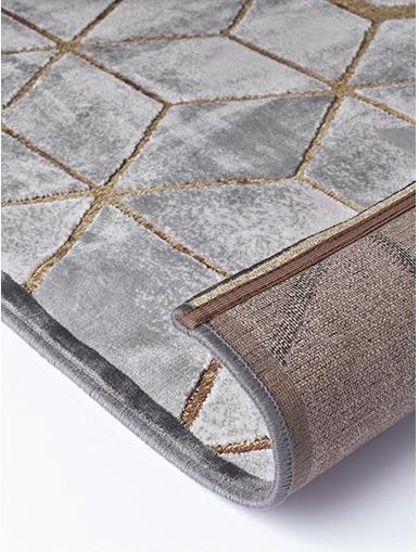 Gabriel Geometric Grey Rug | Size: 160 × 235 cm