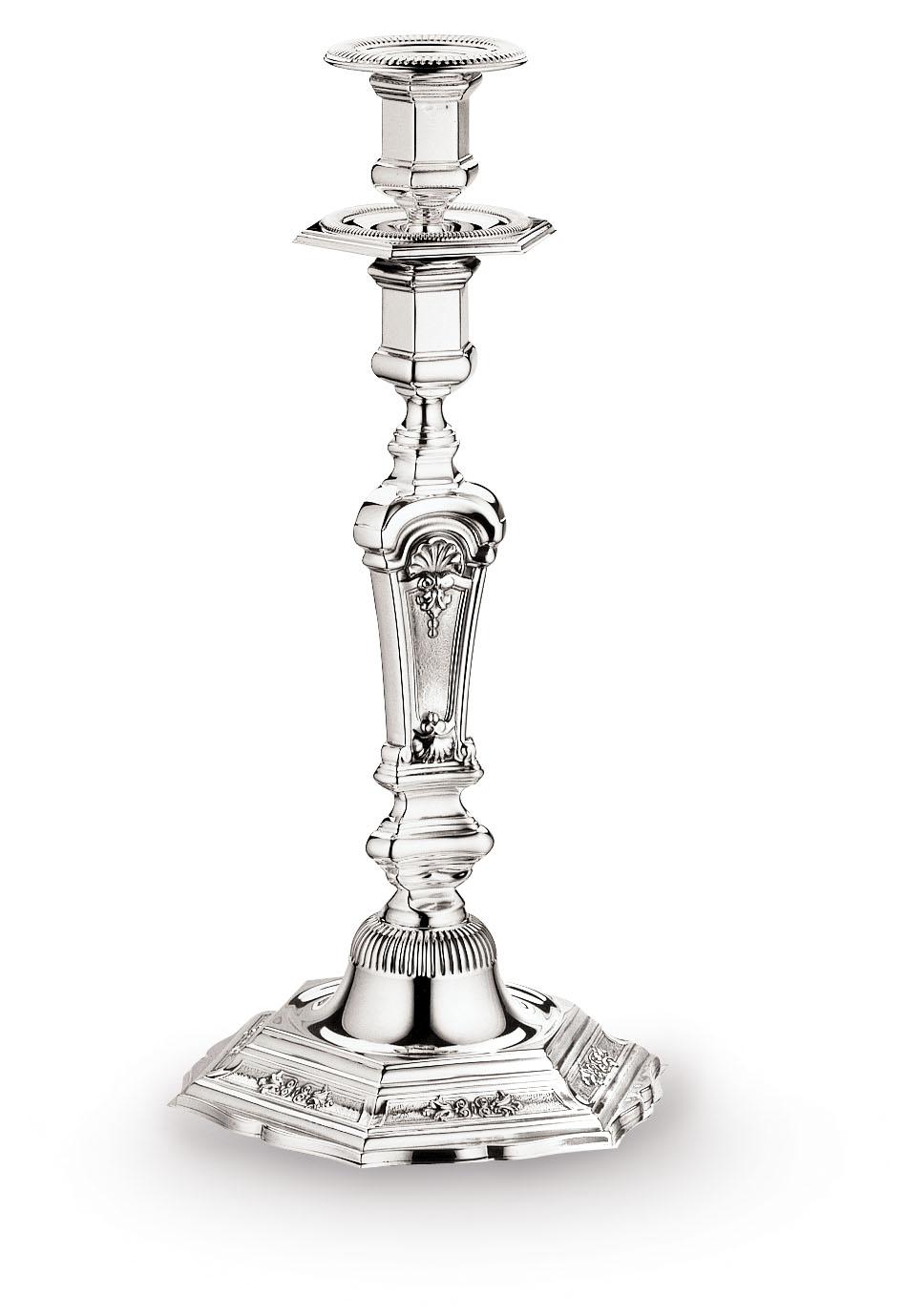 Hexagonal Silver Candlestick