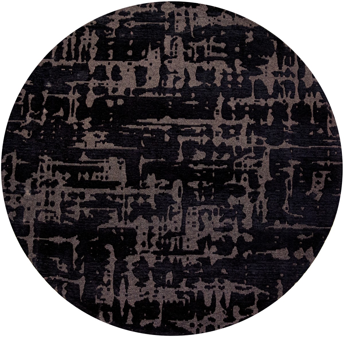 Black Water Round Rug | Size: Ø 240 cm