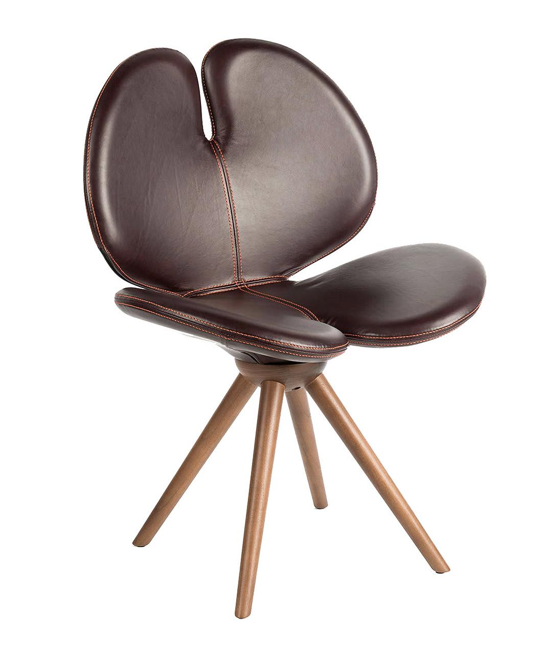 Pansè Wool and Leather Artisan Chair