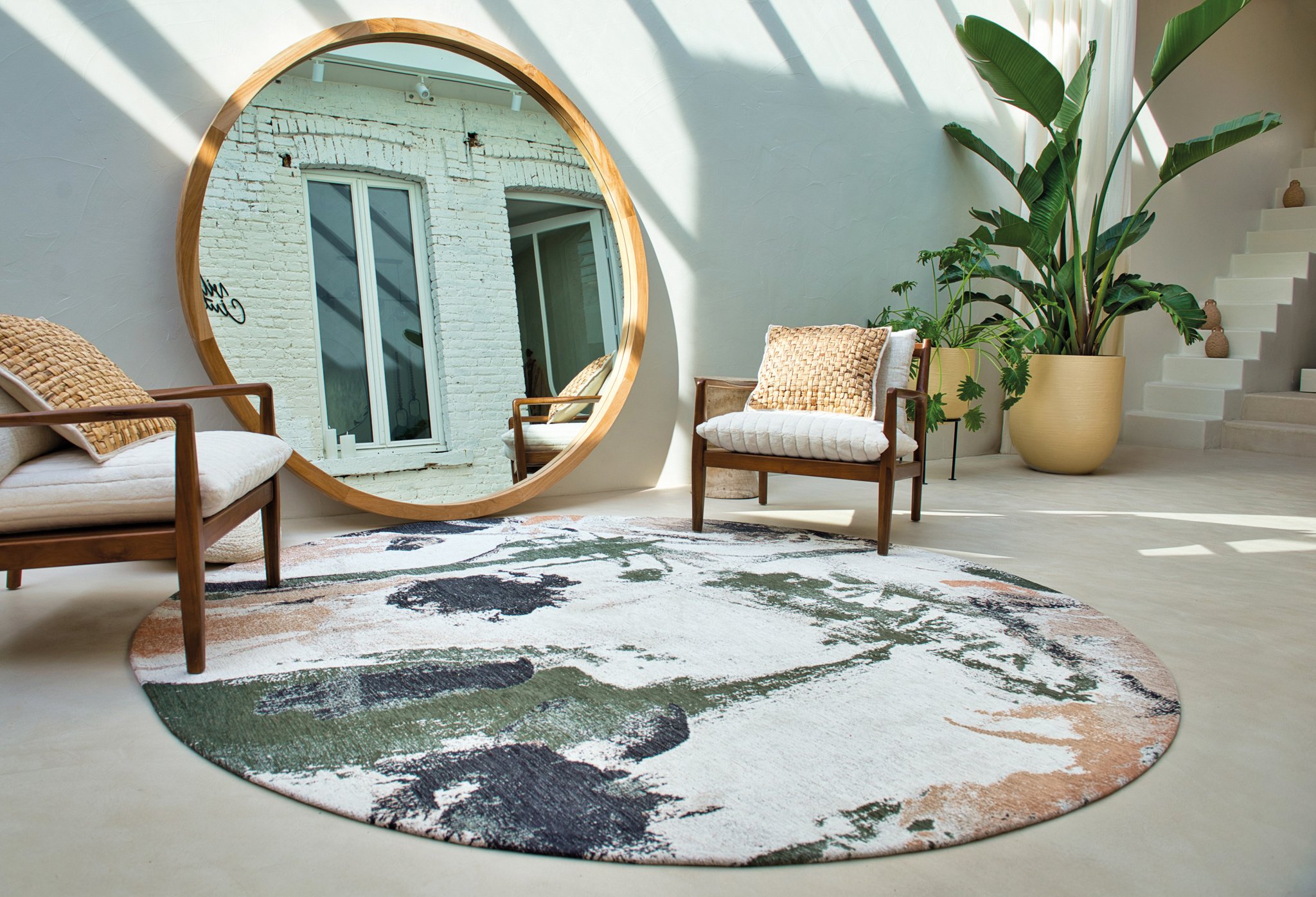 Indian Rice Round Rug | Size: Ø 240 cm