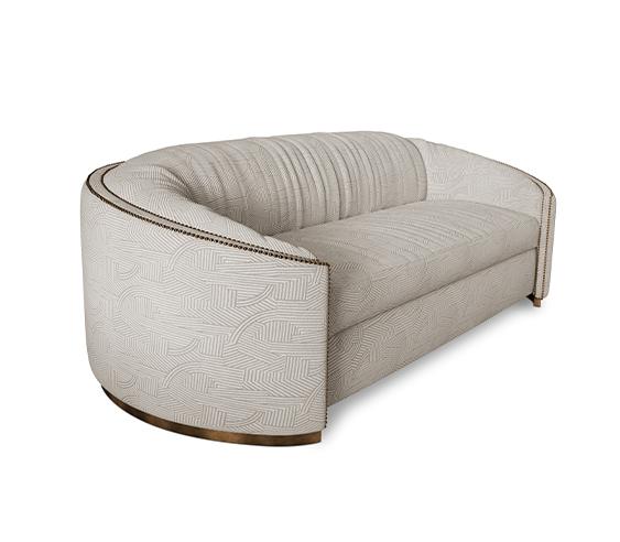 Premium Comfort Beige Curved Sofa