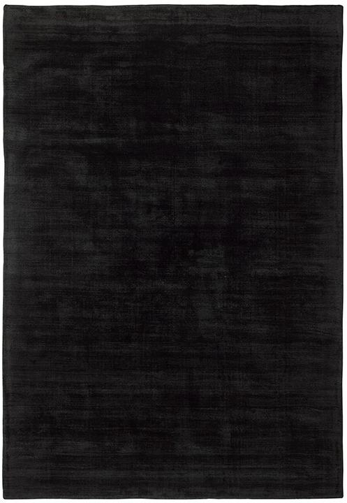 Plain Black Indian Handwoven Rug | Size: 160 × 230 cm