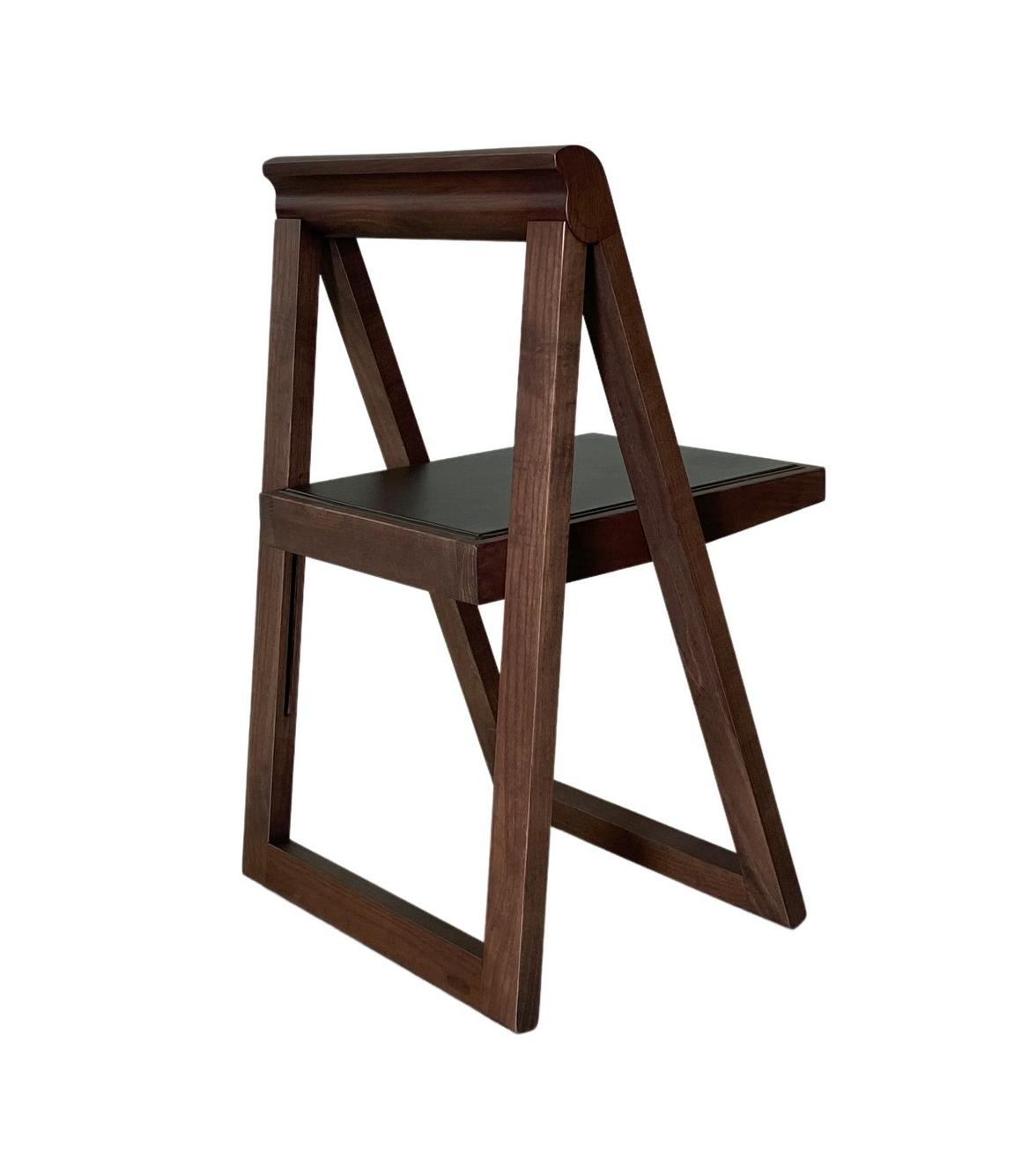 Ciak Dark Wood Folding Chair