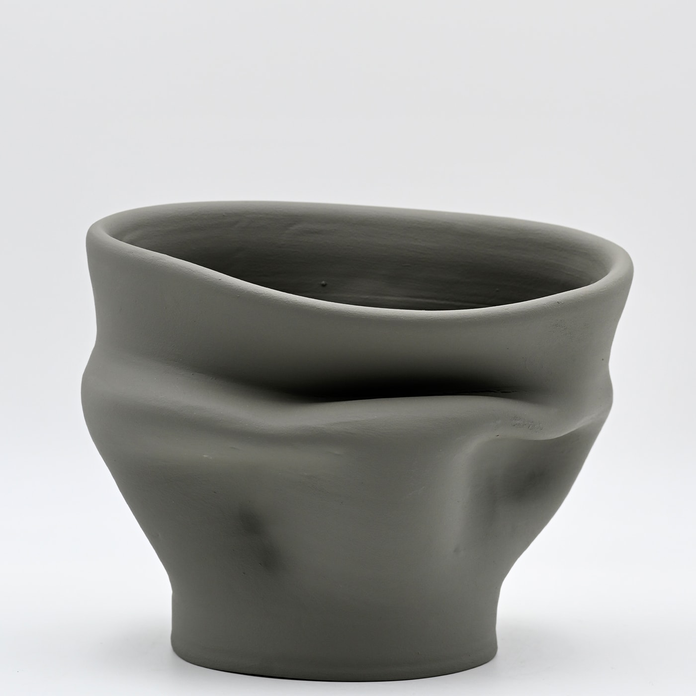 Grey Sculptured Vase