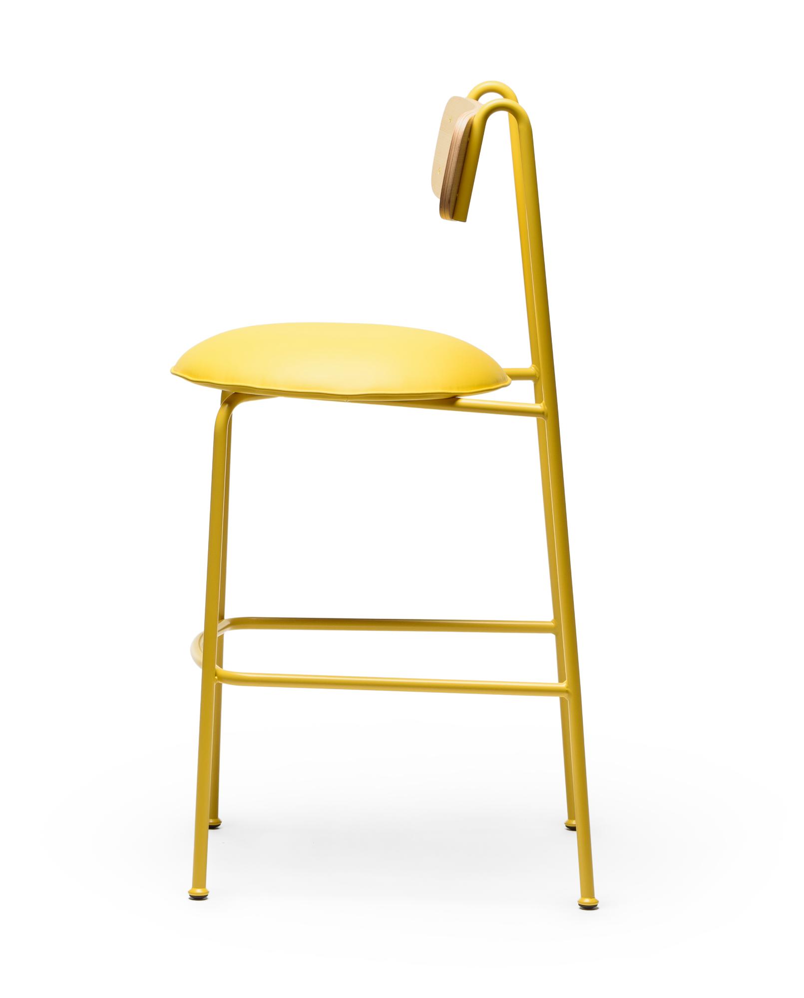 Lena Yellow Ash Bar Chair