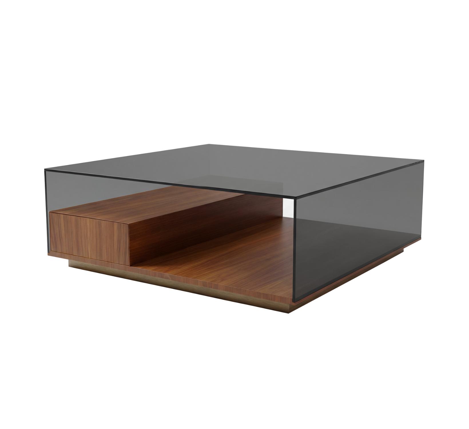 Peter Glass-Top Italian Coffee Table
