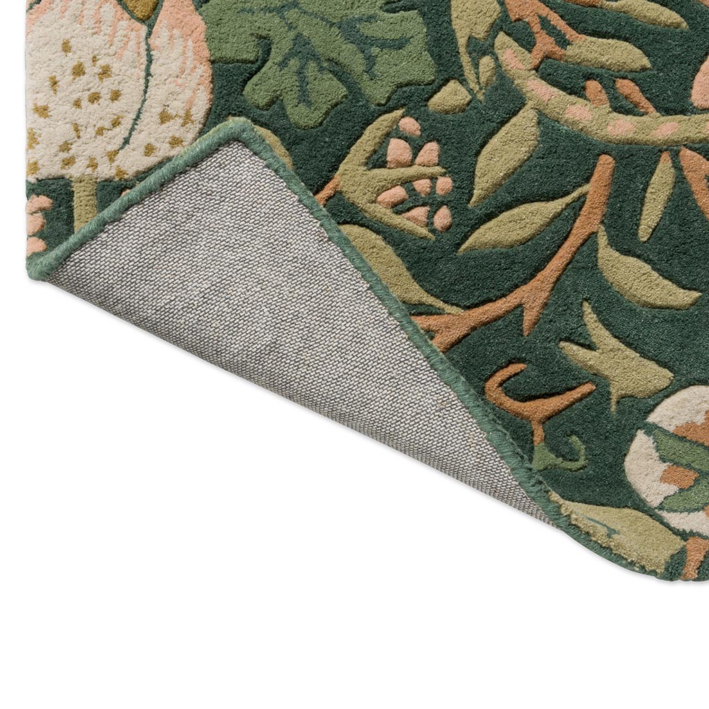 Strawberry Thief Forest Handcrafted Rug | Size: 170 × 240 cm