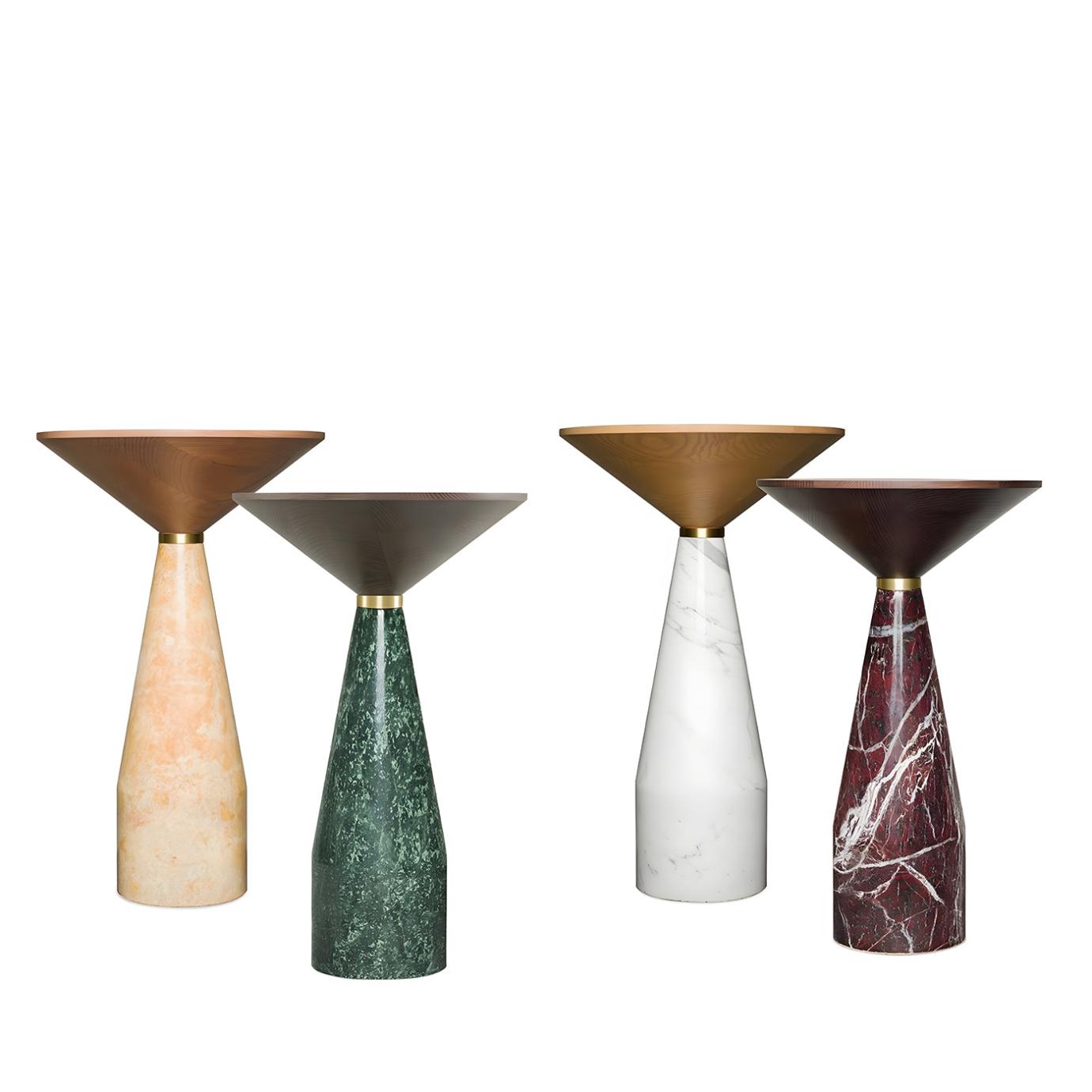Cino White Marble Side Table