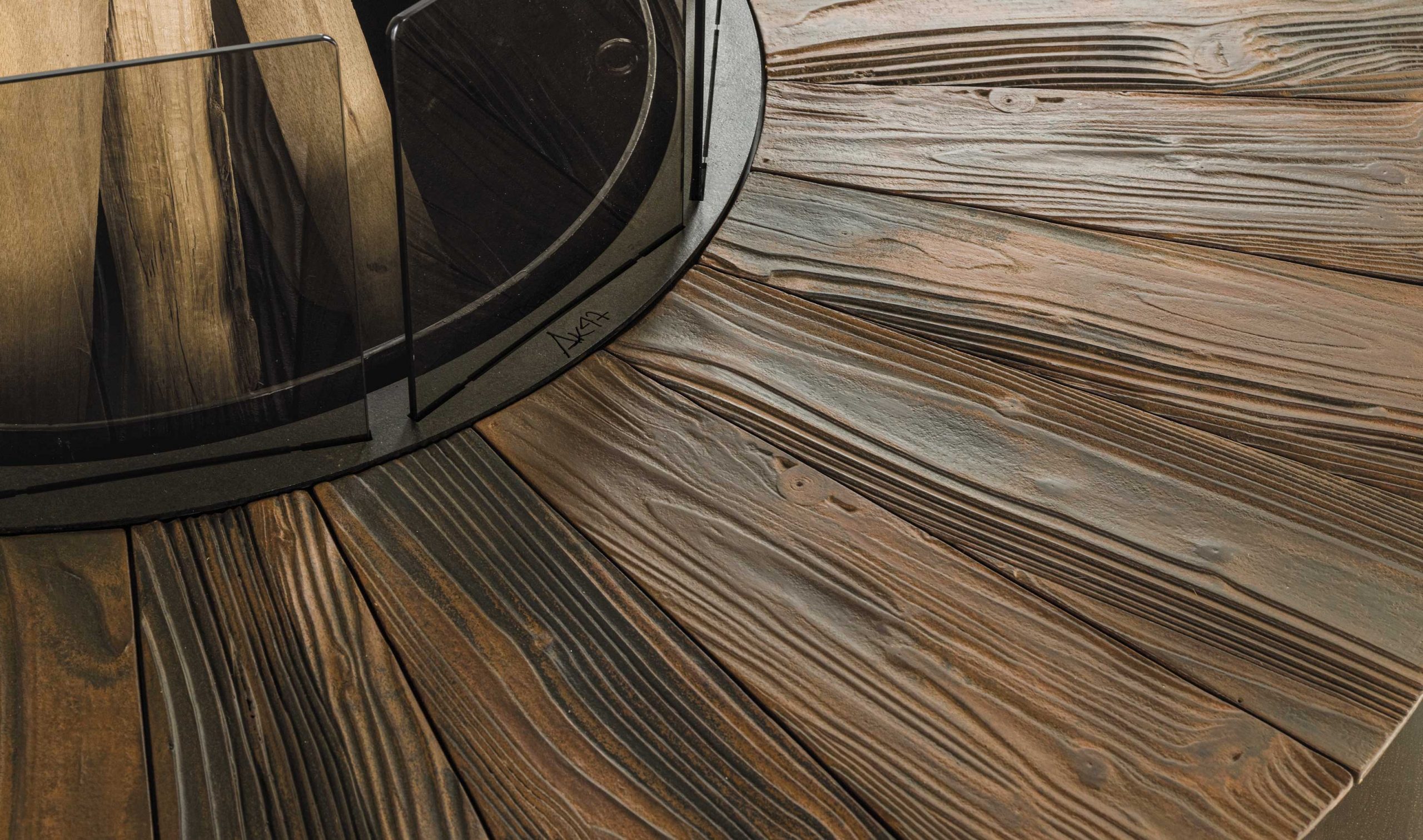 Zero Texture Fire Pit | Finishing: Iron Corten | Dimensions: Ø 150 cm