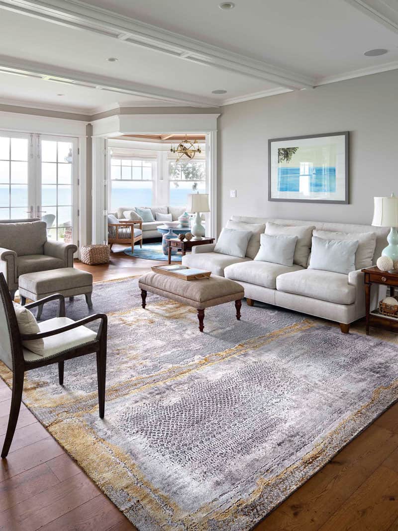 Silver White Grey Rug | Size: 305 × 427 cm