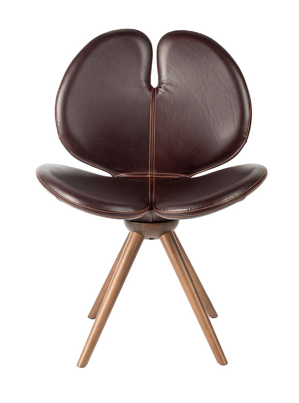 Pansè Wool and Leather Artisan Chair