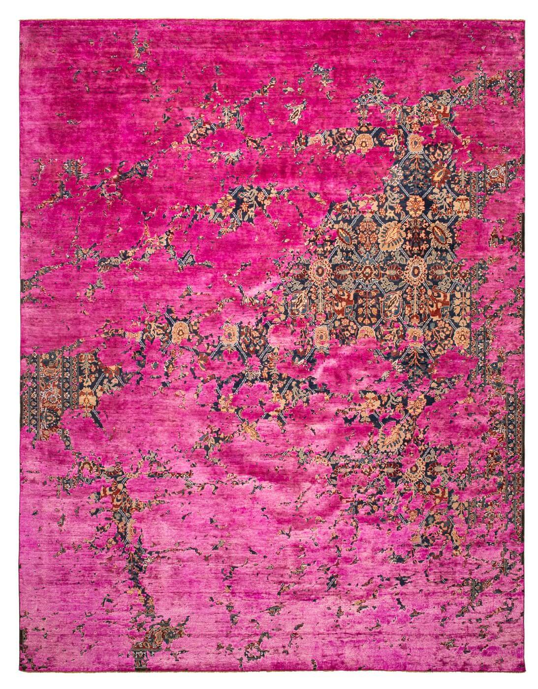 Tabriz Canal Aerial Silk Rug