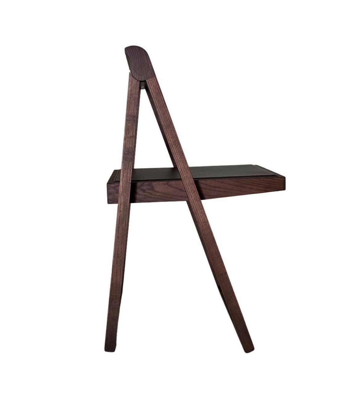 Ciak Dark Wood Folding Chair