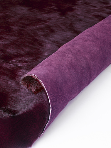 Dark Purple Natural Cowhide