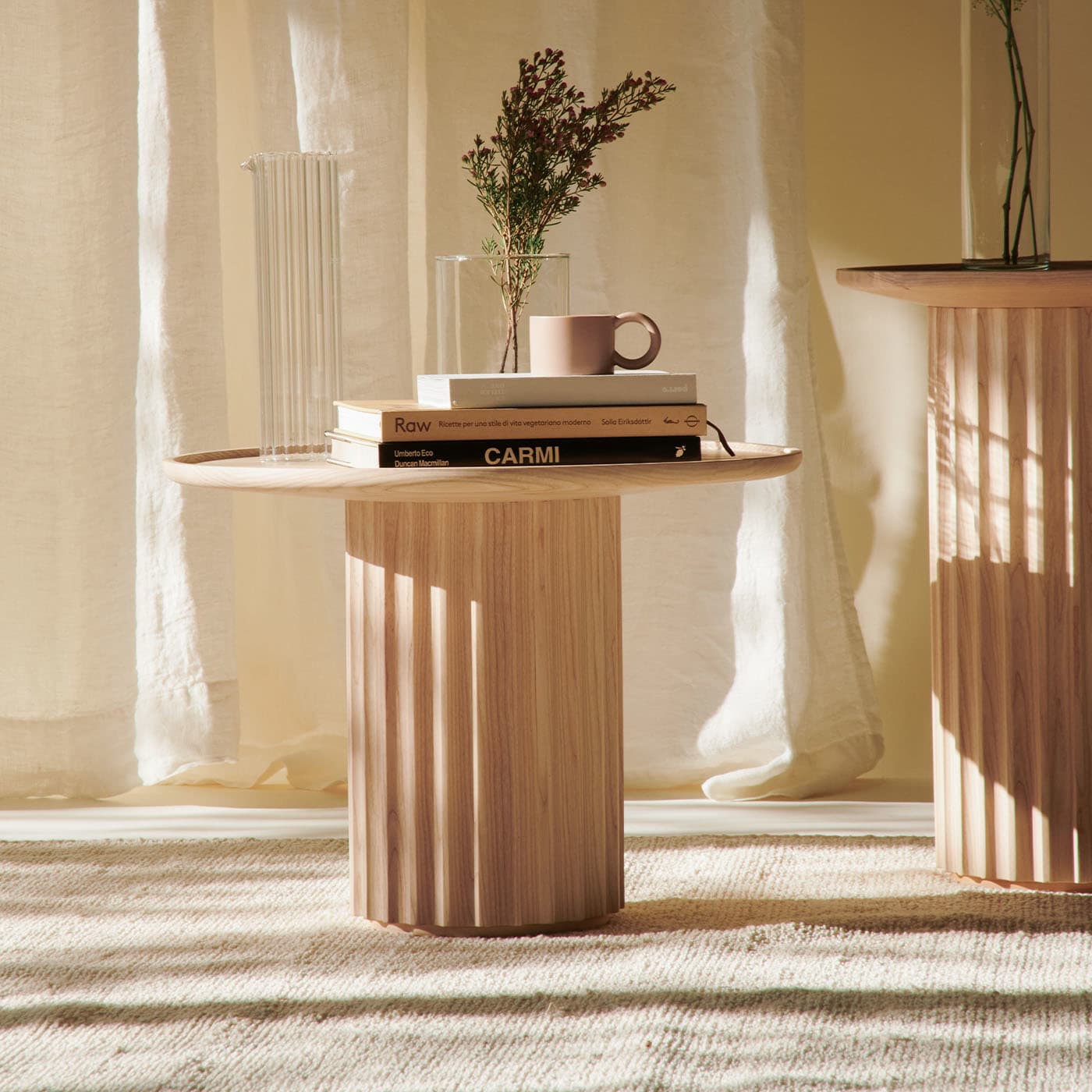 Capitello Natural Ash Coffee Table | Dimensions: Ø 55 cm