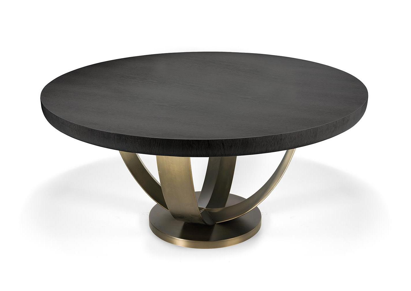 Gloss Top Bronze Round Table