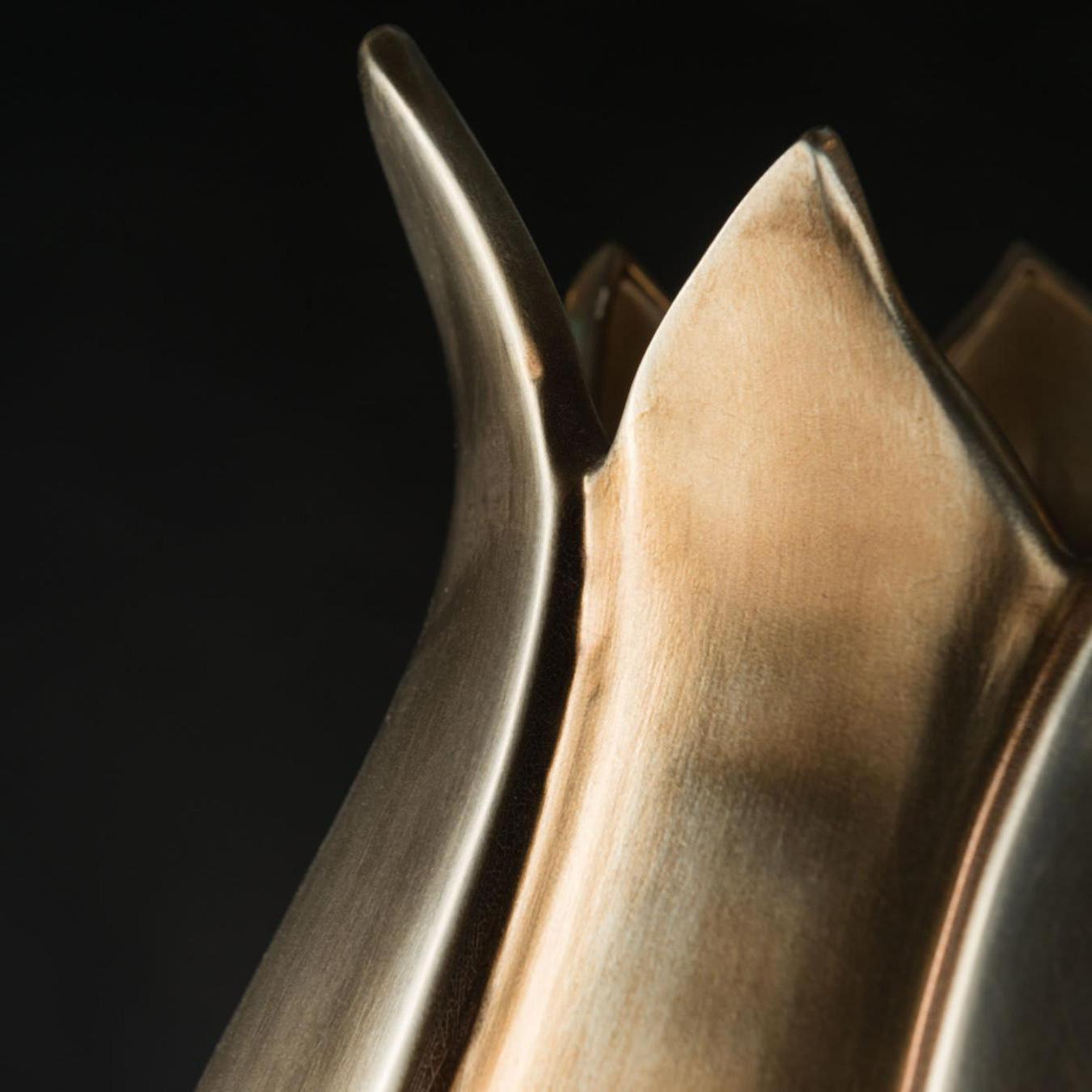 Tulip Brass Italian Vase