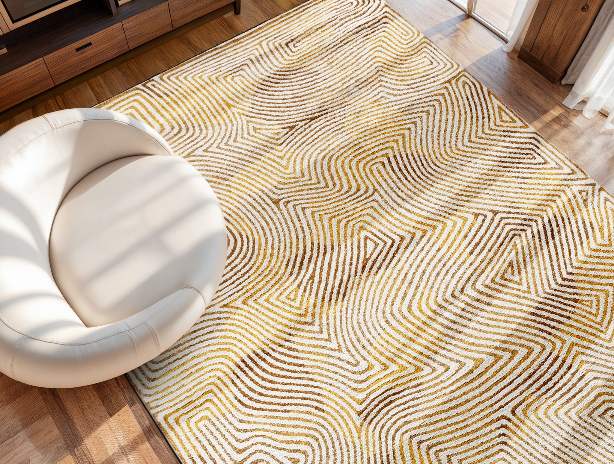 Yellow Hippy Rug | Size: 240 × 340 cm