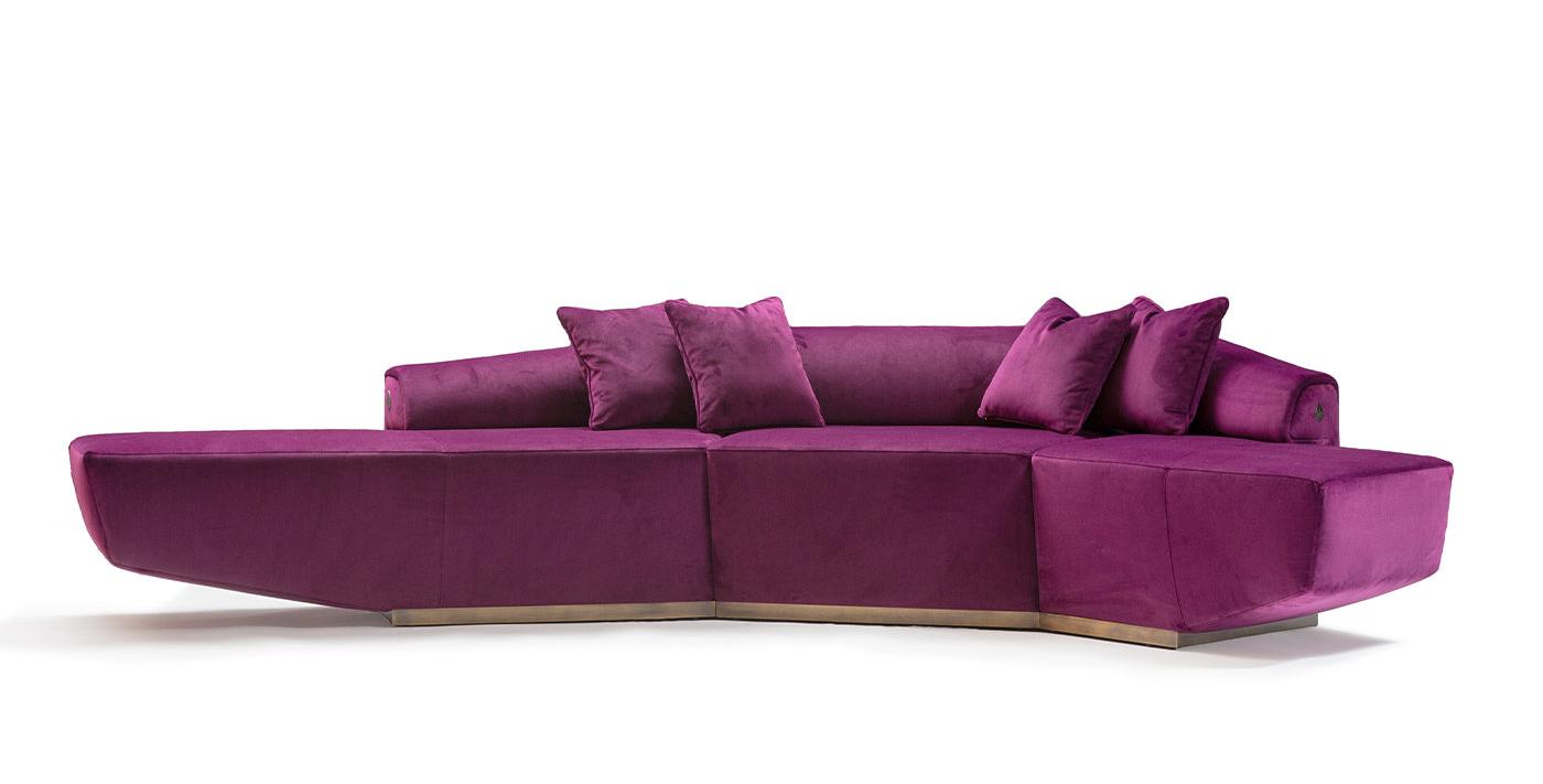 Dubhè Fuchsia Modular Sofa Italian Design