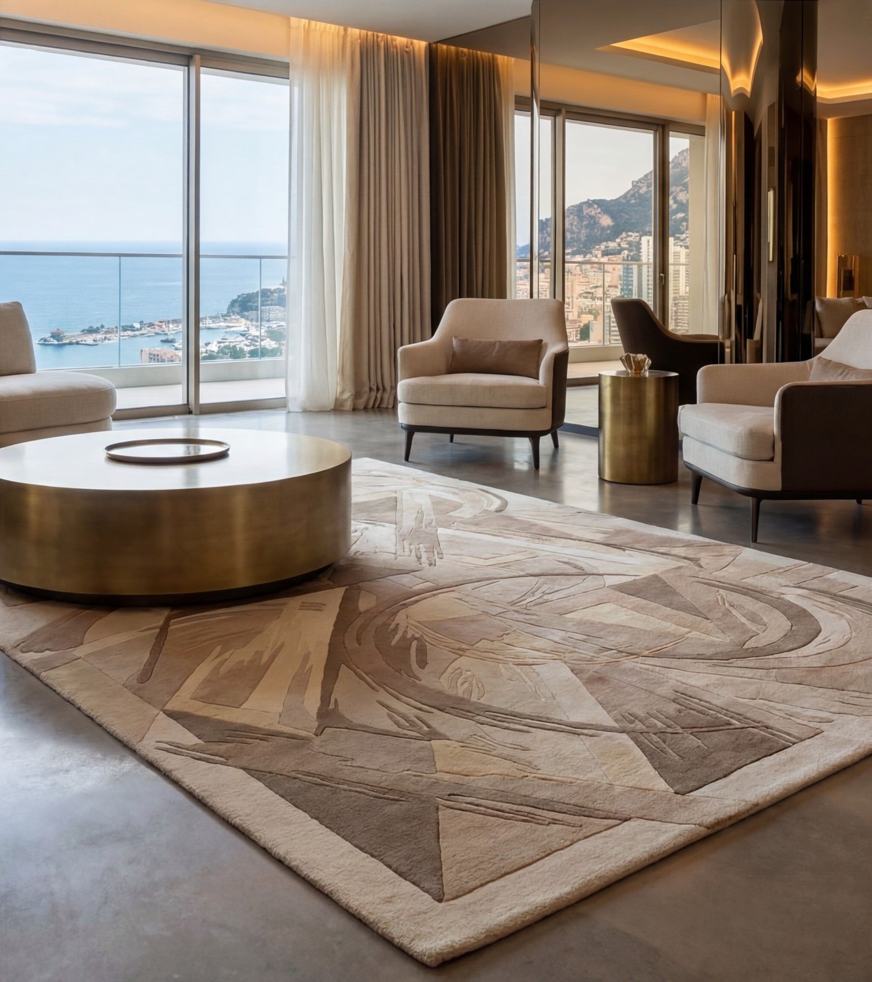 Stone Rosette Handmade Rug