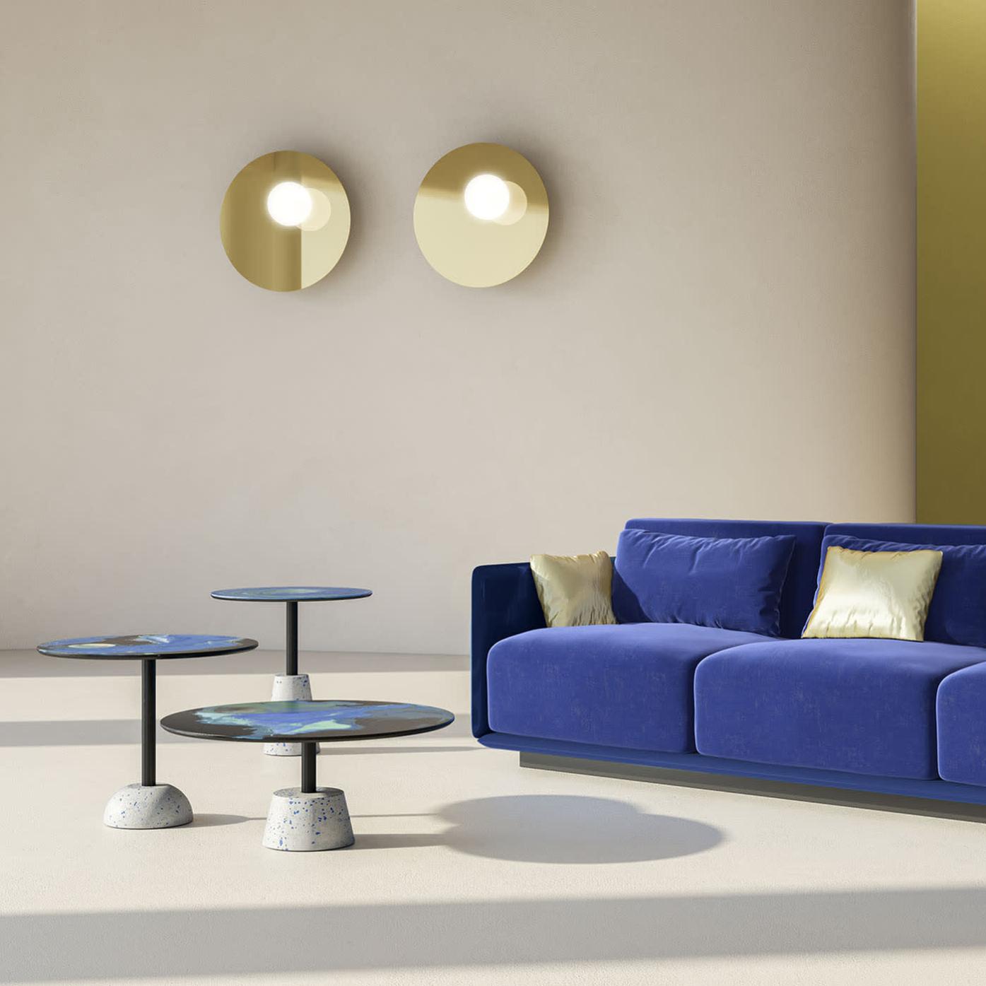 Astraliti Round Metal Crafted Coffee Table