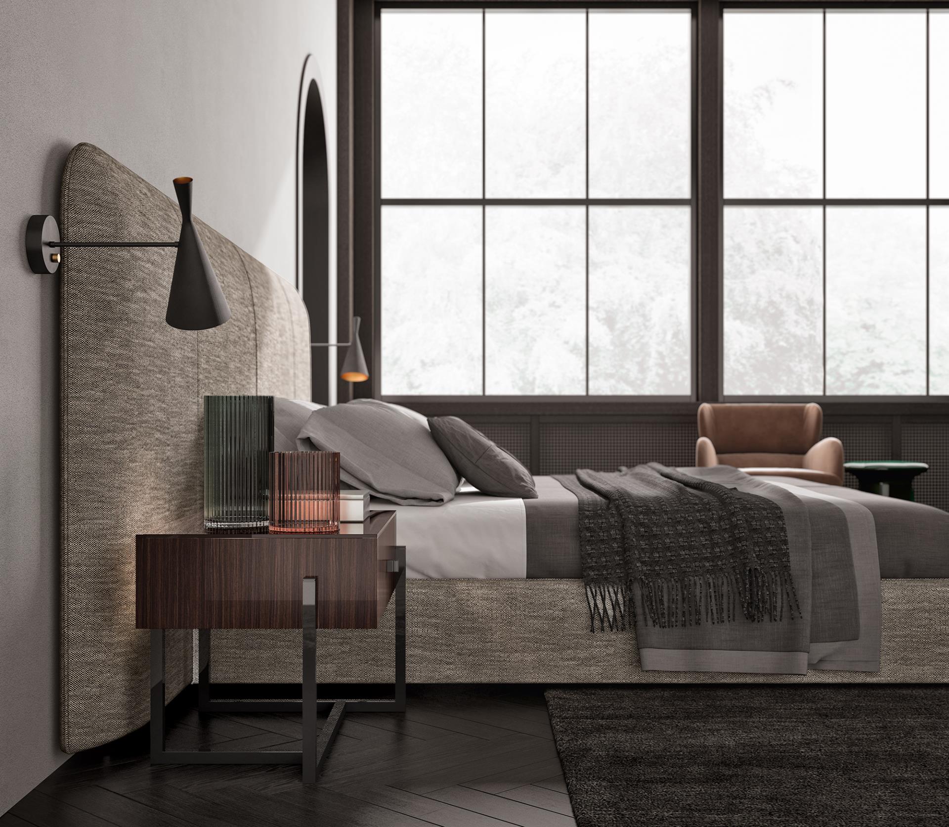 سرير «بورتلاند» بلوح رأس مرتفع | مقاس المرتبة: 180 × 200 cm