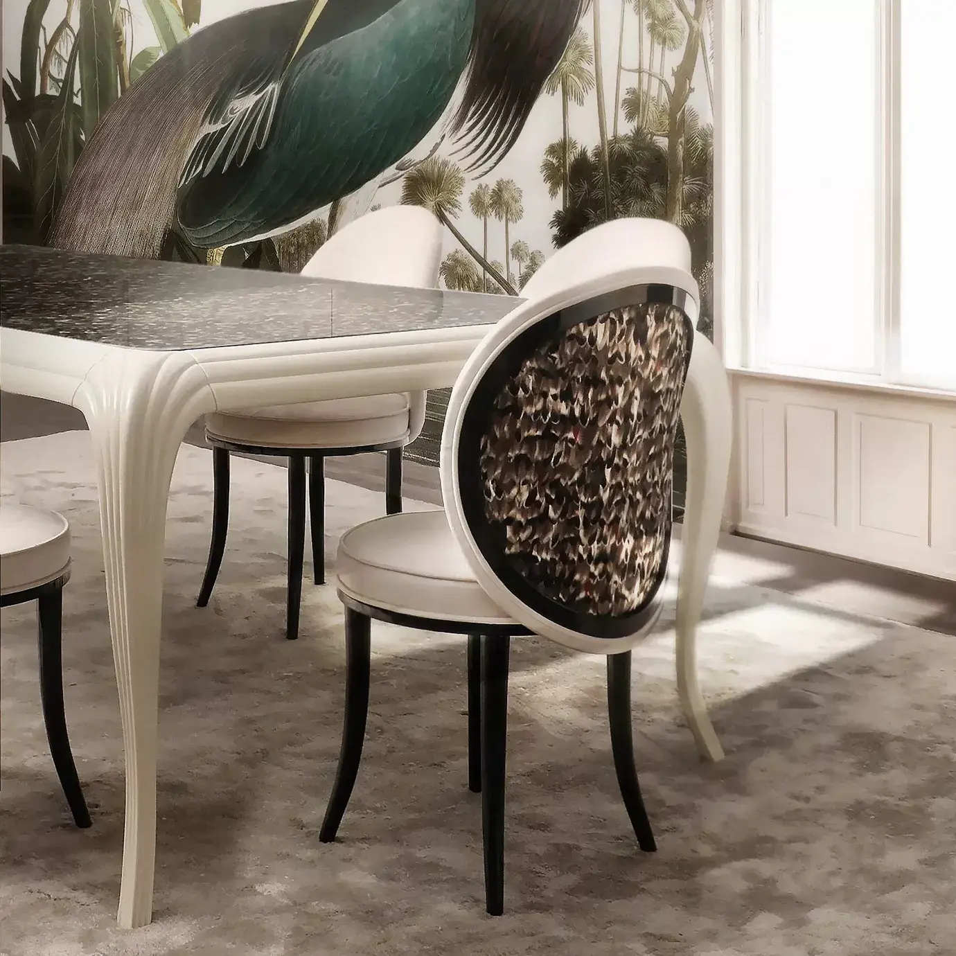 Mistral Folie Feather Dining Chair