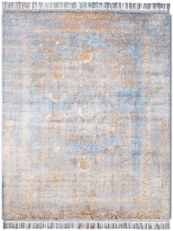 Gold / Blue Rug