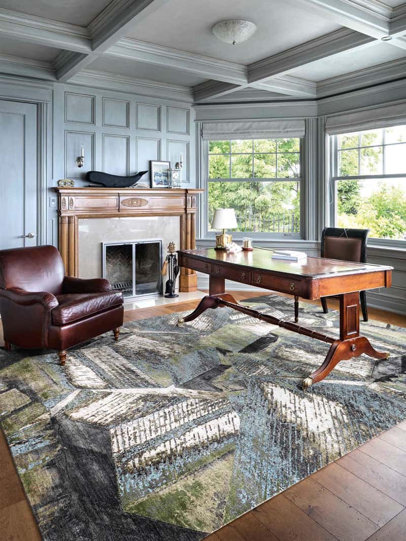 Brutalism Green Rug | Size: 305 × 427 cm
