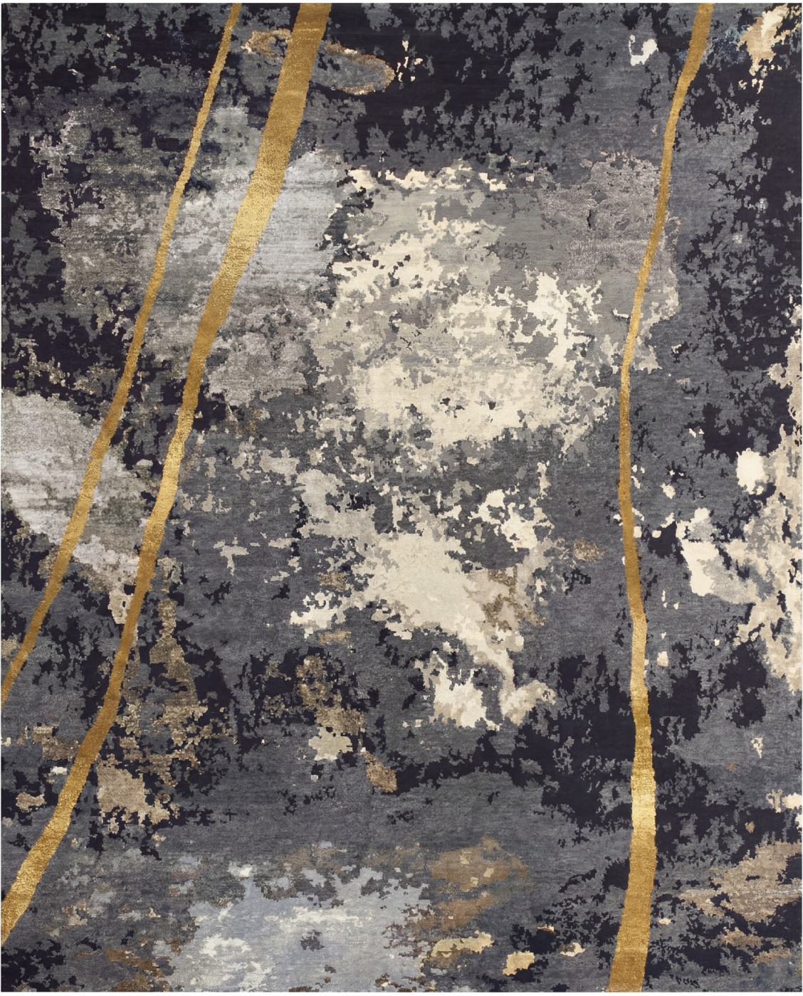 Obsidian Veil Handcrafted Rug