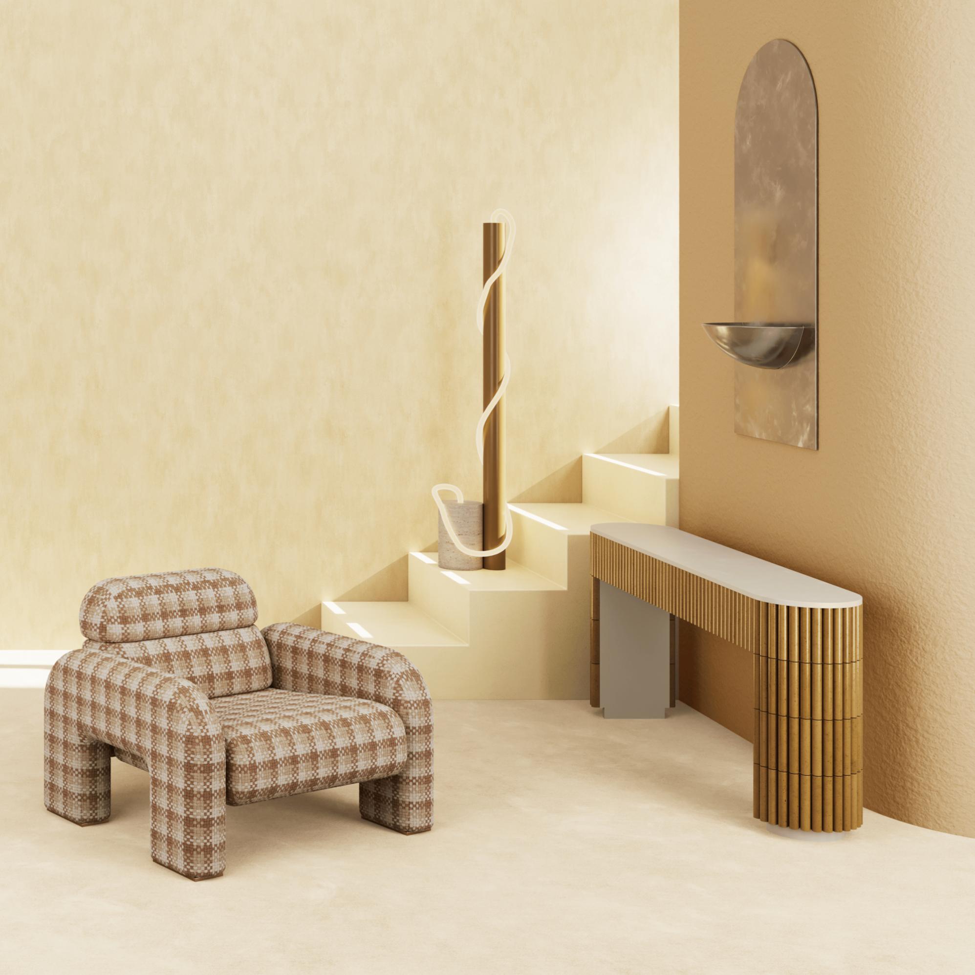 Vertigo Modern Grey Armchair - 1