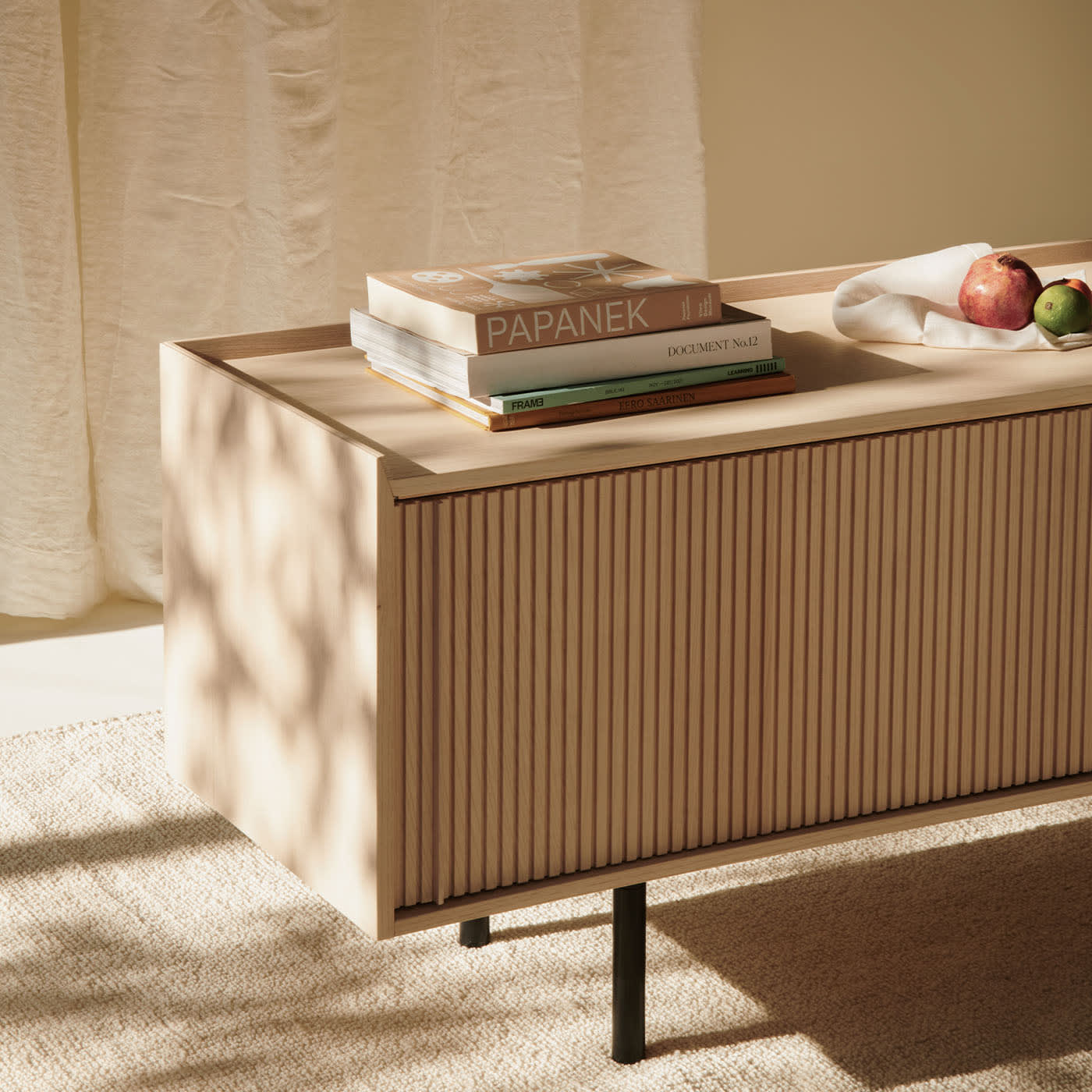 Sipario Natural 3-Doors Sideboard | Dimensions: Height 78 cm
