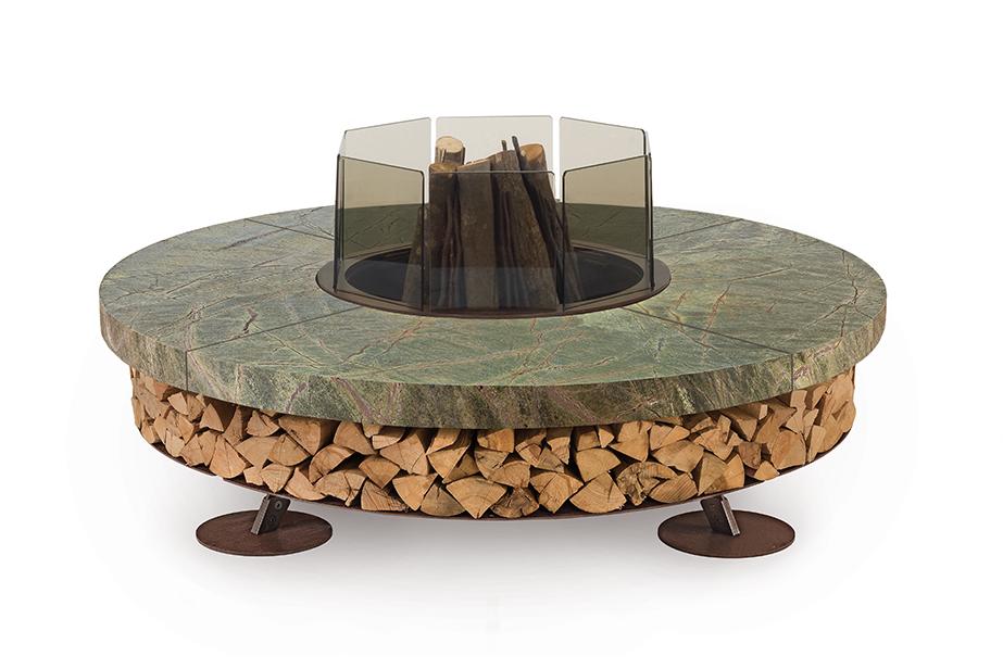 Ercole Fire Pit | Finishing: Green | Dimensions: Ø 150 cm
