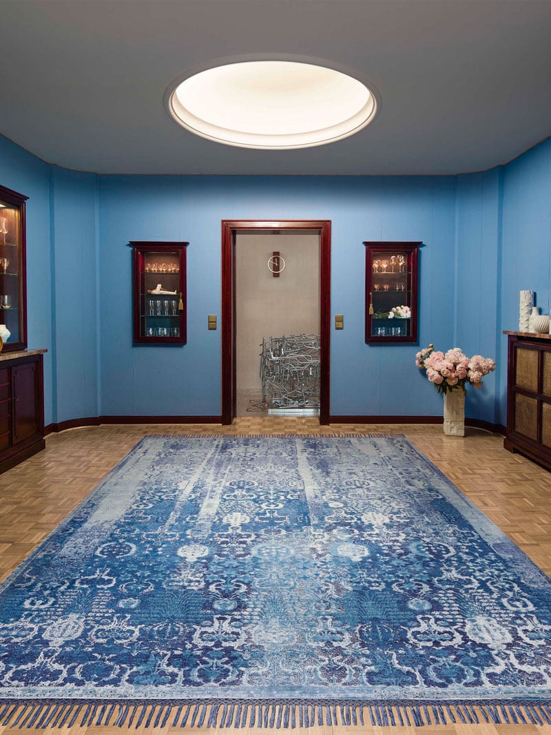 Woods Blue Rug | Size: 365 × 457 cm