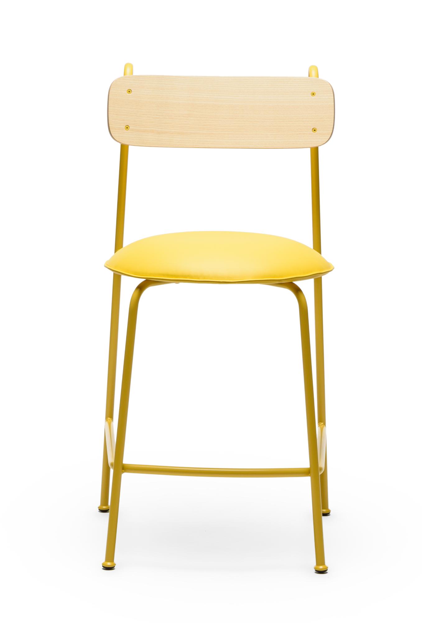 Lena Yellow Ash Bar Chair