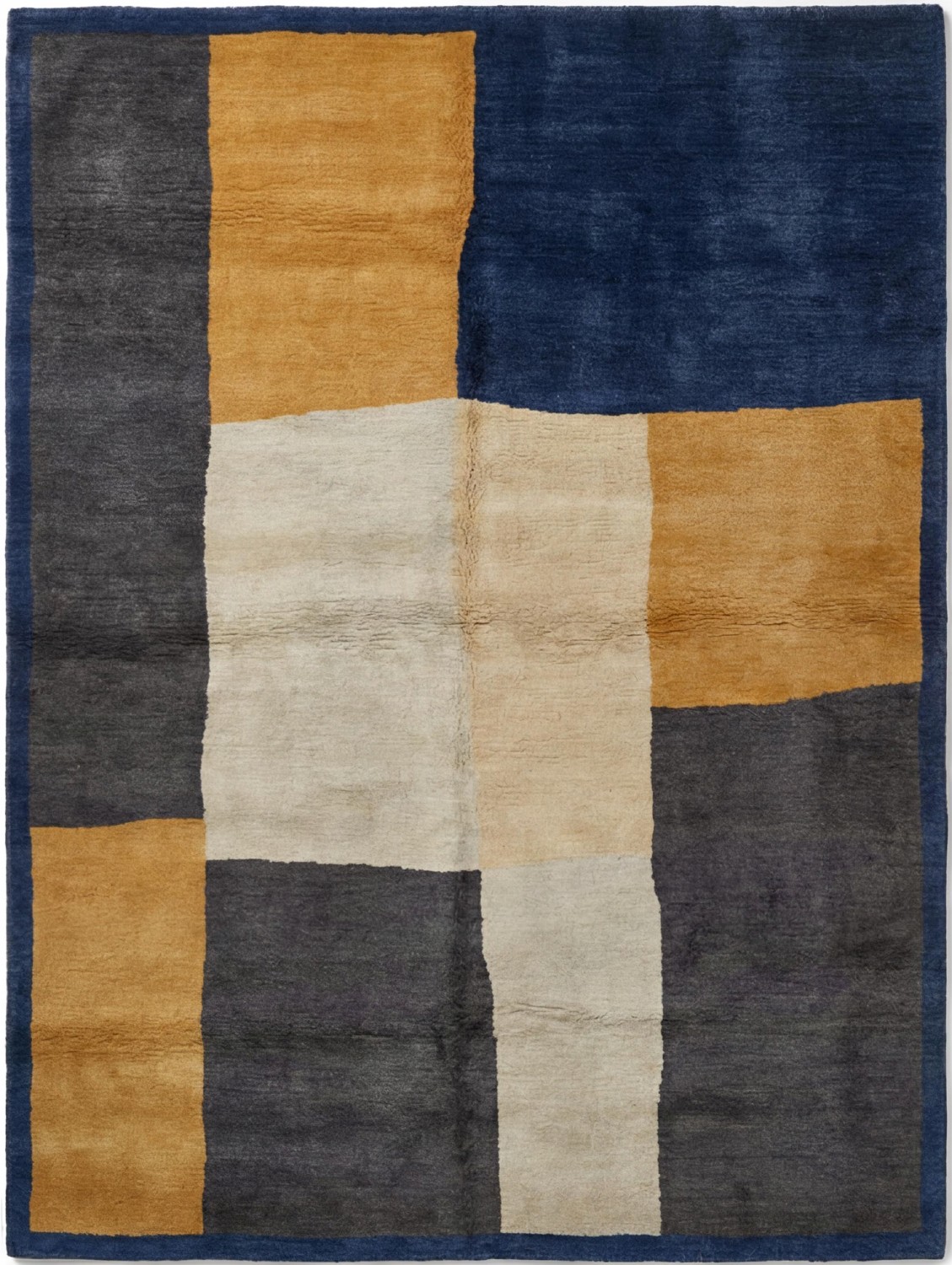 Golden Blocks Handmade Rug