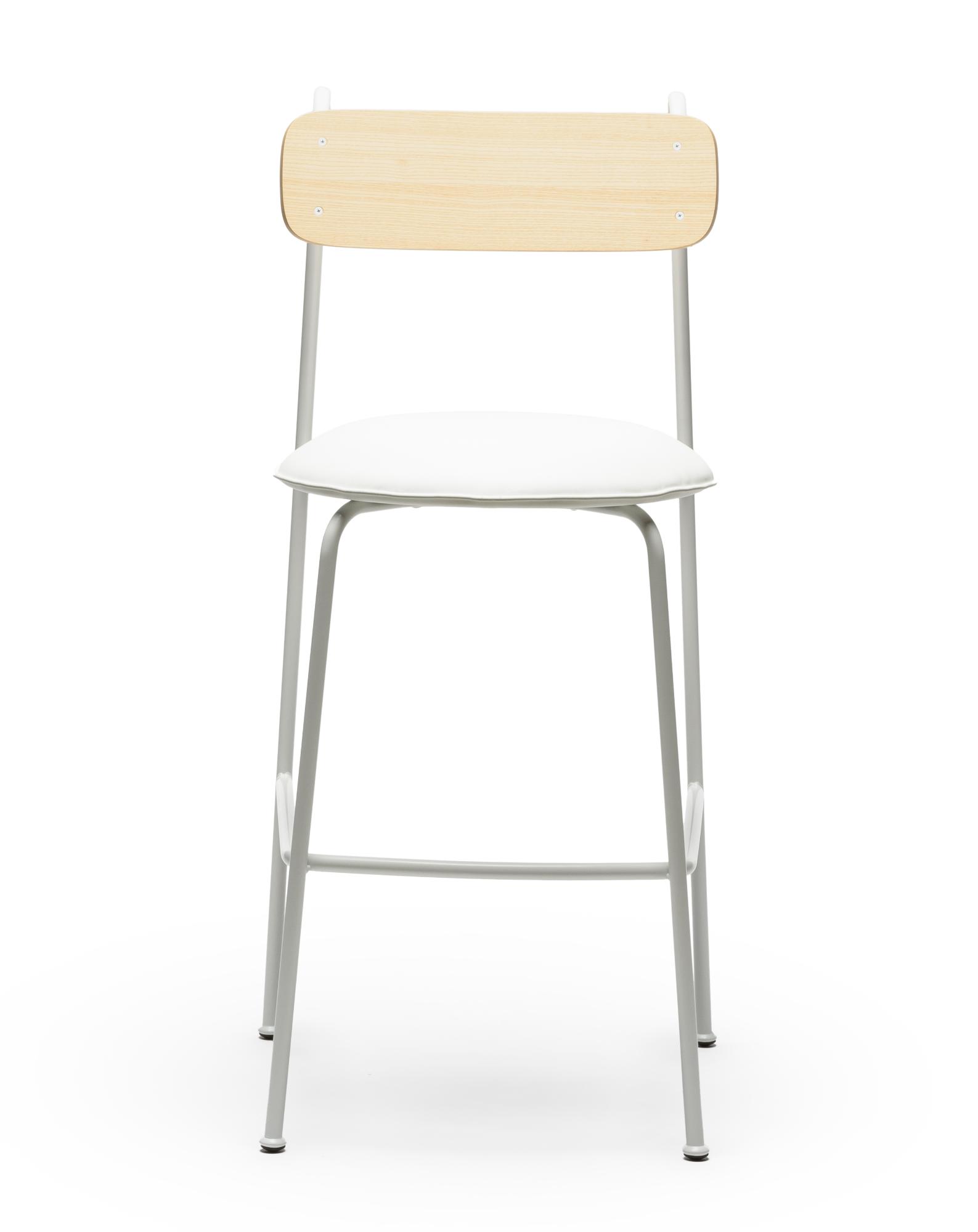 Lena White Ash Bar Chair