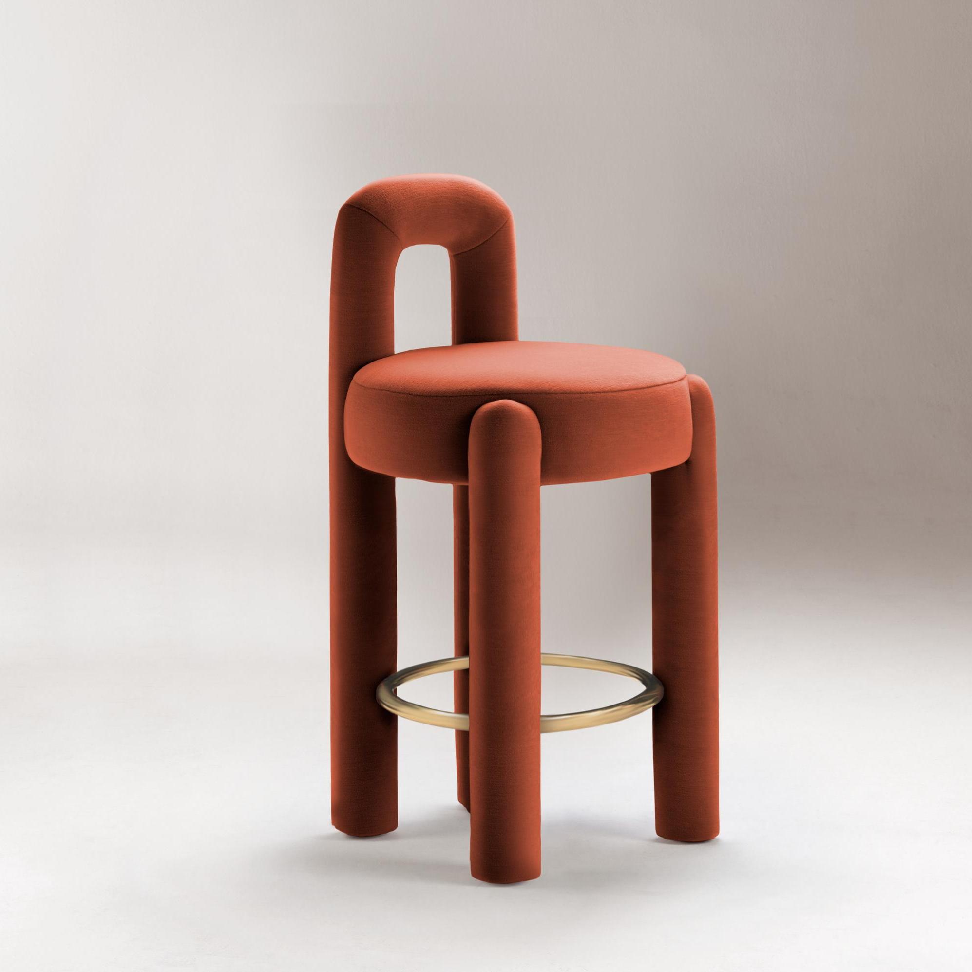 Marlon Modern Red Bar Stool