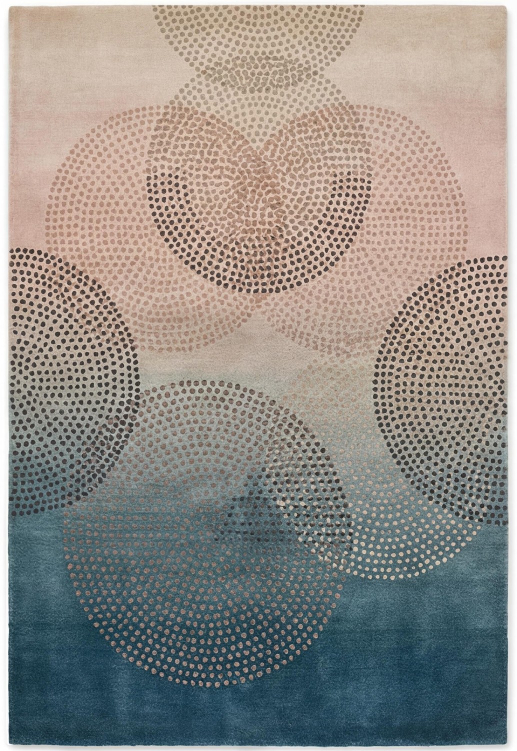 Misty Circles Artisan Handwoven Rug