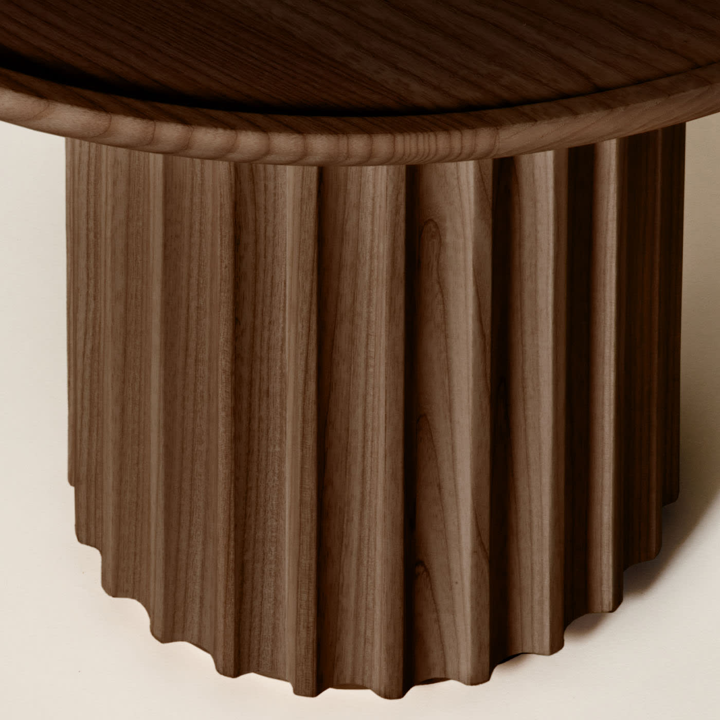 Capitello Brown Ash Coffee Table | Dimensions: Ø 55 cm