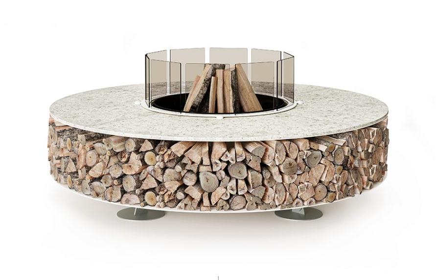 Keramik White Premium Fire Pit