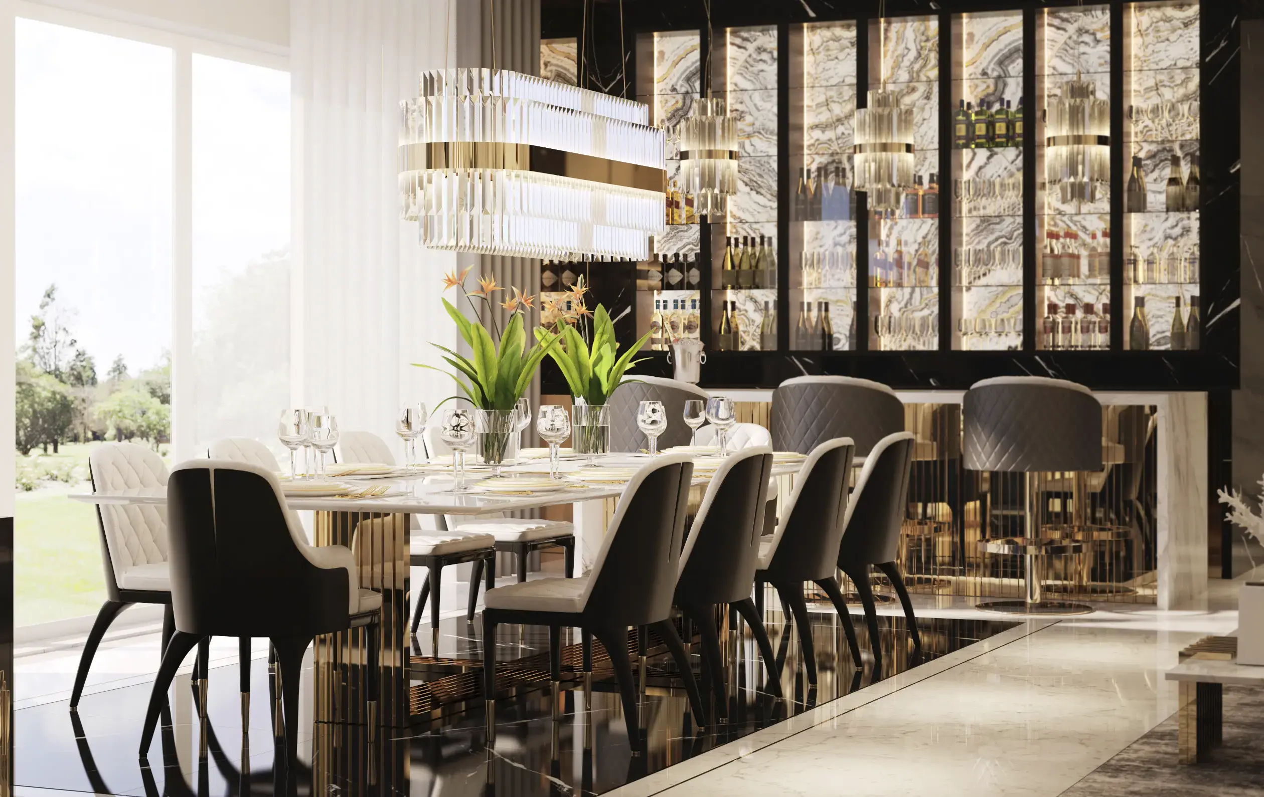 Luxe Swivel Bar Chair - 2