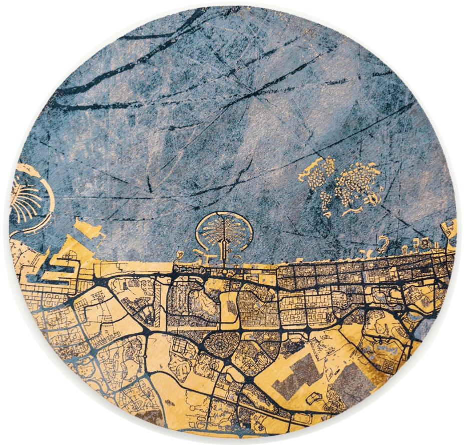Gold Sea Round Rug | Size: Ø 240 cm Gold Sea Round Rug | Size: Ø 240 cm