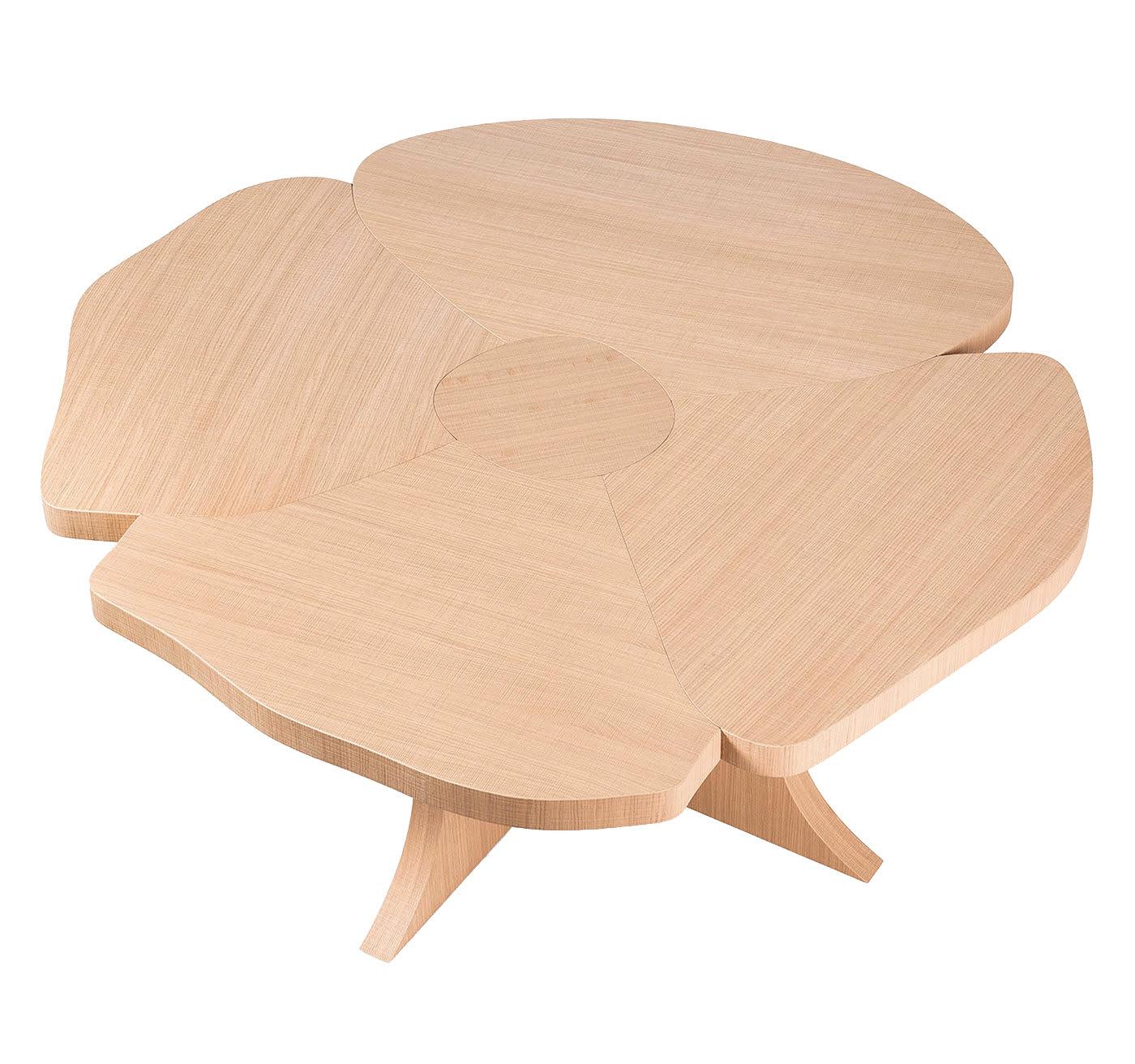 Oval Natural Wood Dining Table Italian Design