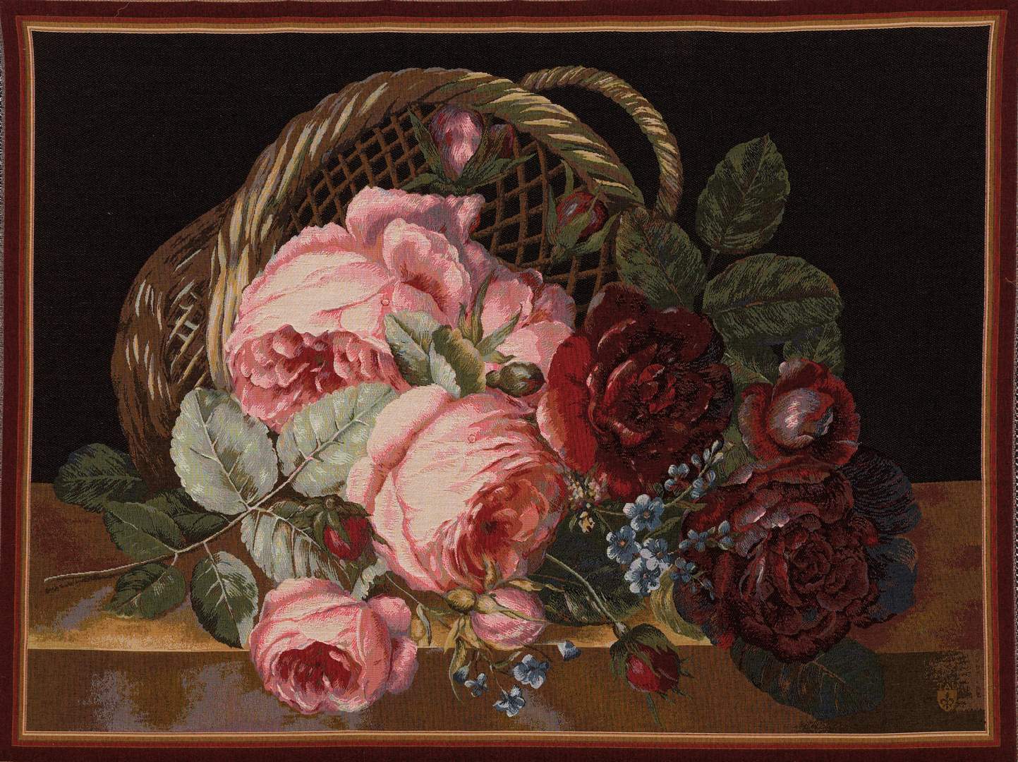 Bunch of Flowers Silk Tapestry | Size: 75 × 100 cm