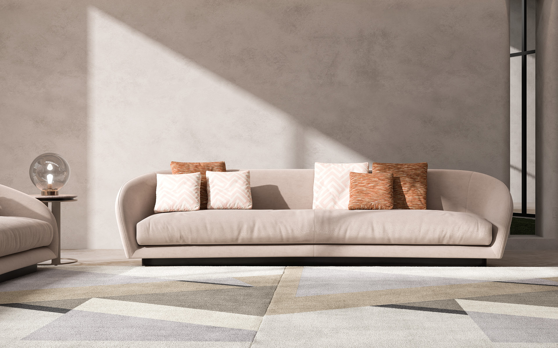 Downtown Italian Sofa | Dimensions: W 300 cm