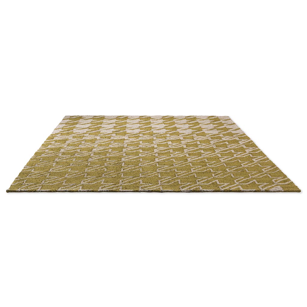 Houndstooth Mustard Outdoor Rug | Size: 250 × 350 cm
